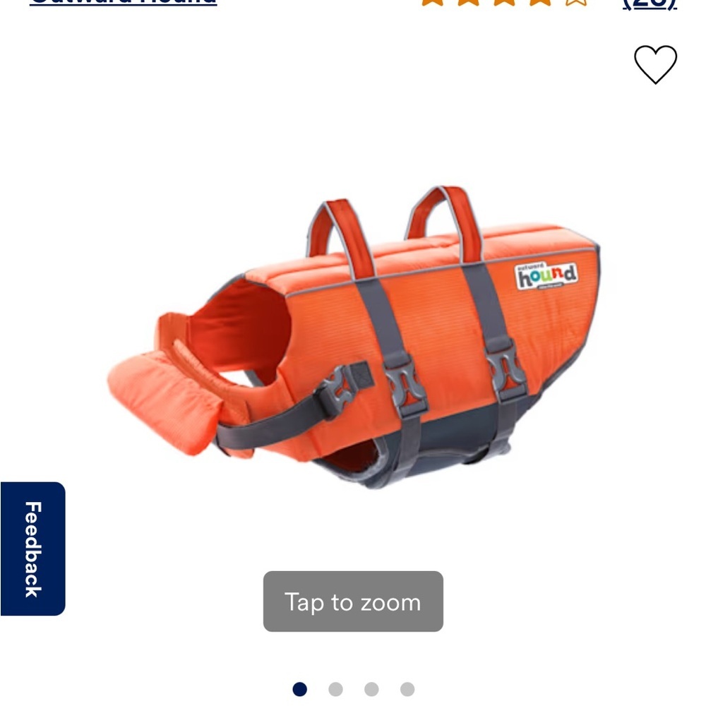 💐NWOT Outward Hound Orange Dog Life Jacket
